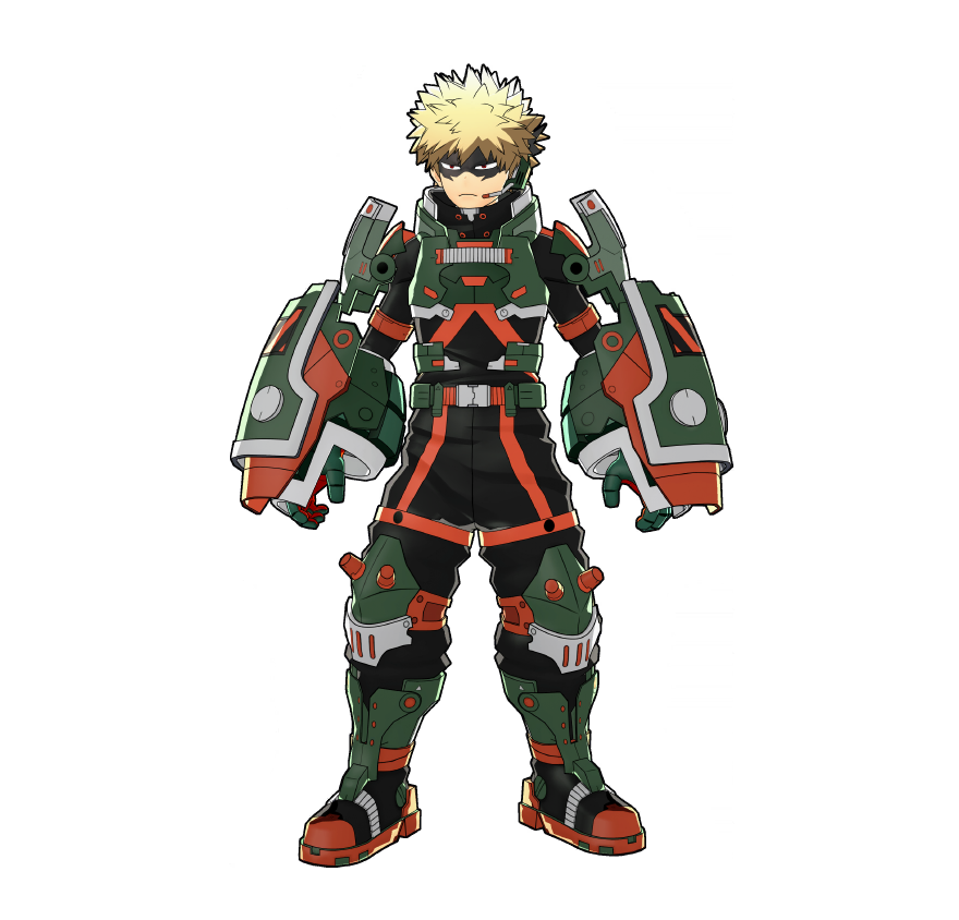 Custom gear designed to support Katsuki Bakugo's Quirk. A prototype built in preparation for the battles to come.