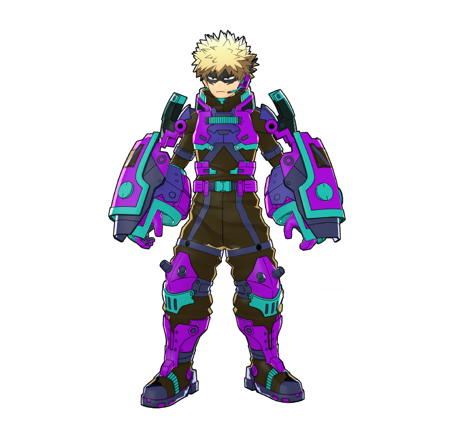 Custom gear designed to support Katsuki Bakugo's Quirk. A prototype built in preparation for the battles to come.
