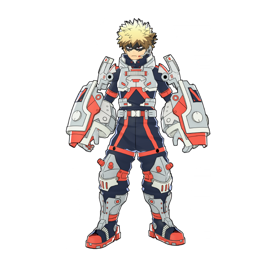 Custom gear designed to support Katsuki Bakugo's Quirk. A prototype built in preparation for the battles to come.