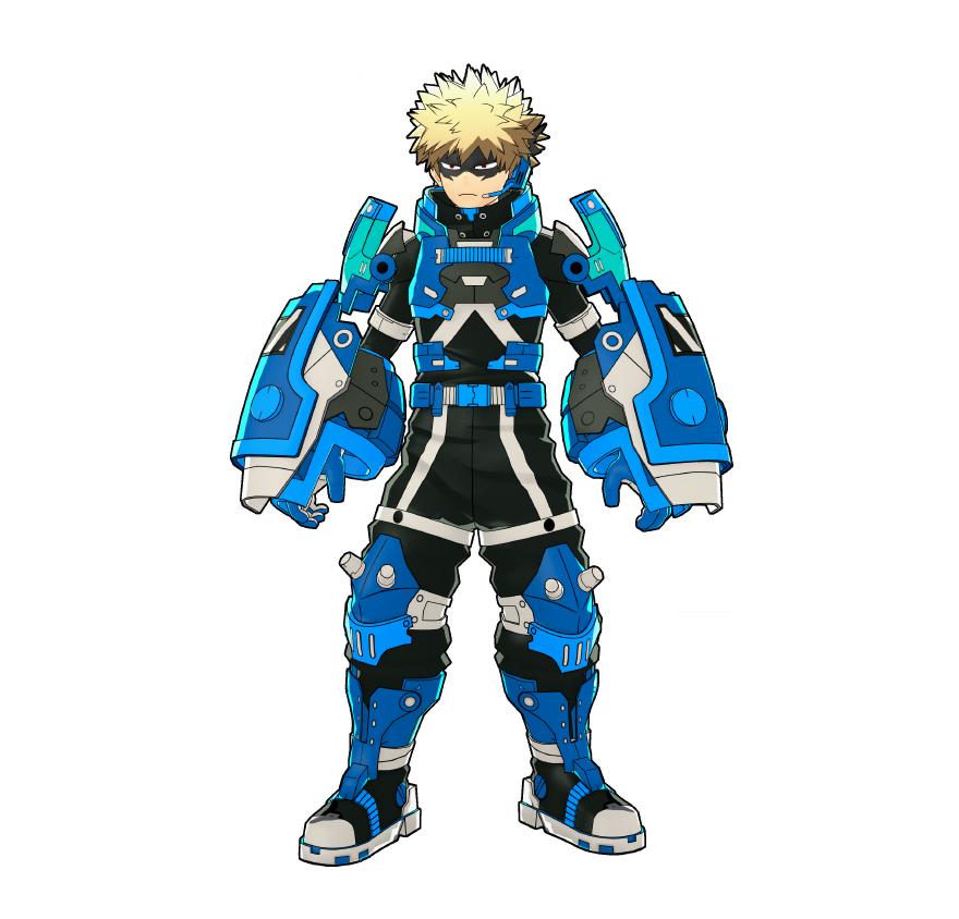 Custom gear designed to support Katsuki Bakugo's Quirk. A prototype built in preparation for the battles to come.