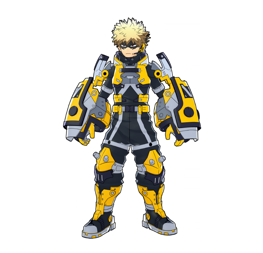 Custom gear designed to support Katsuki Bakugo's Quirk. A prototype built in preparation for the battles to come.