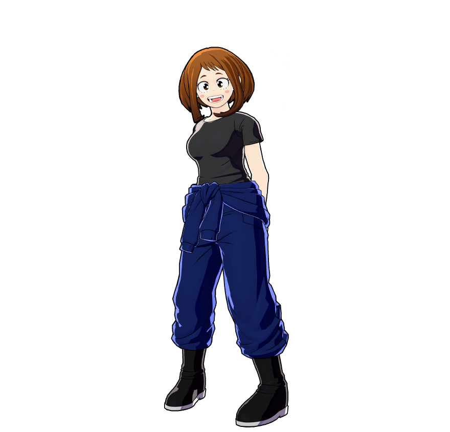 Ochaco Uraraka's volunteer activities outfit. Cleaning is fun when everyone helps out!