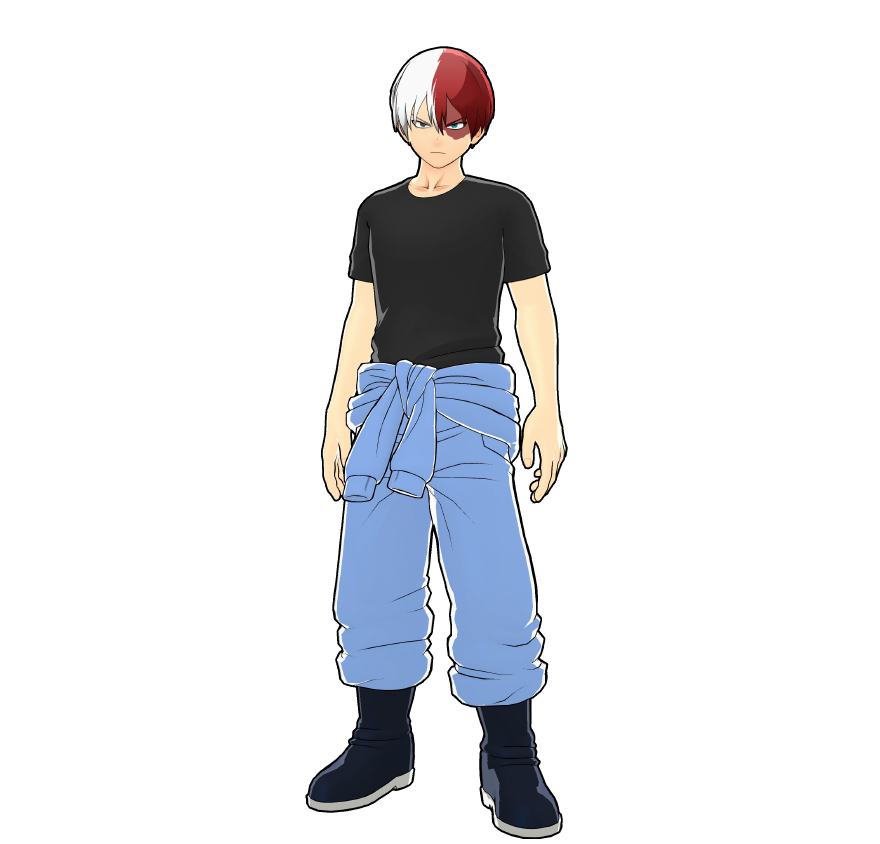 Shoto Todoroki's volunteer activities outfit. Working briskly to finish the cleanup efficiently.