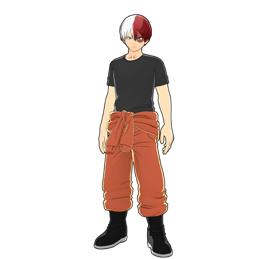 Shoto Todoroki's volunteer activities outfit. Working briskly to finish the cleanup efficiently.