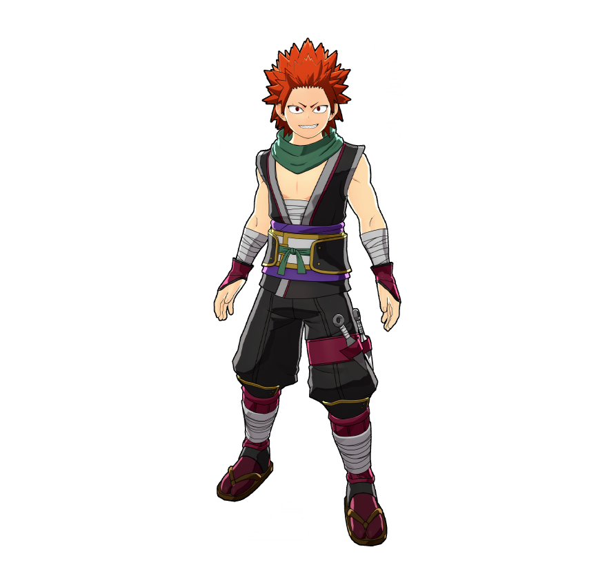 A unique shinobi outfit made for Kirishima. But sneaking around? Not really his style.