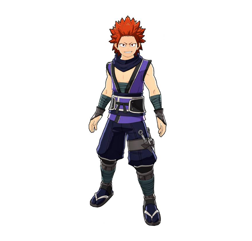 A unique shinobi outfit made for Kirishima. But sneaking around? Not really his style.