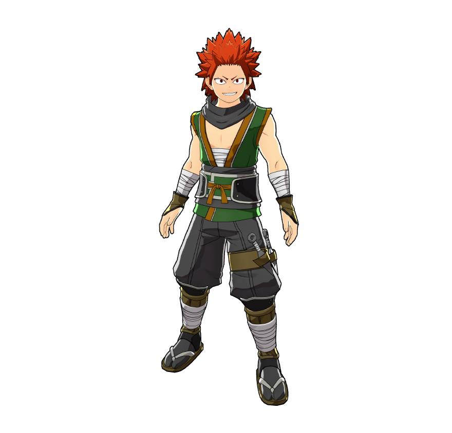A unique shinobi outfit made for Kirishima. But sneaking around? Not really his style.
