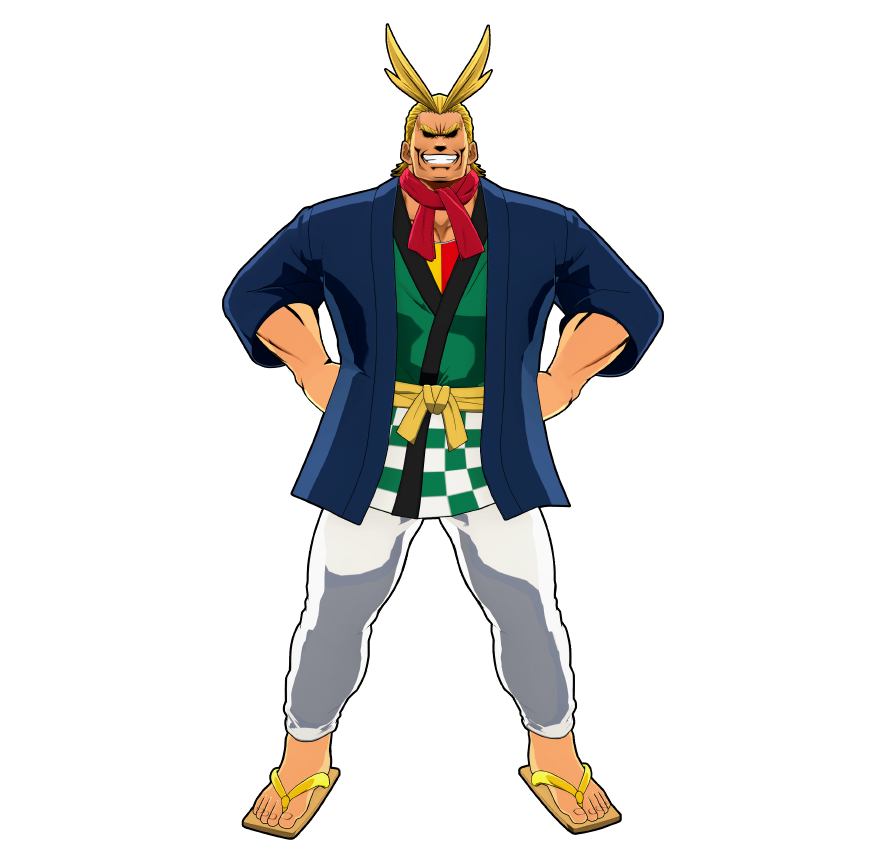 All Might's festival outfit.
Protecting the peace, even at a summer festival.