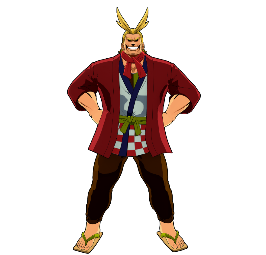 All Might's festival outfit.
Protecting the peace, even at a summer festival.