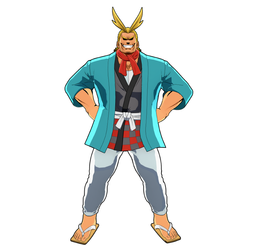 All Might's festival outfit.
Protecting the peace, even at a summer festival.