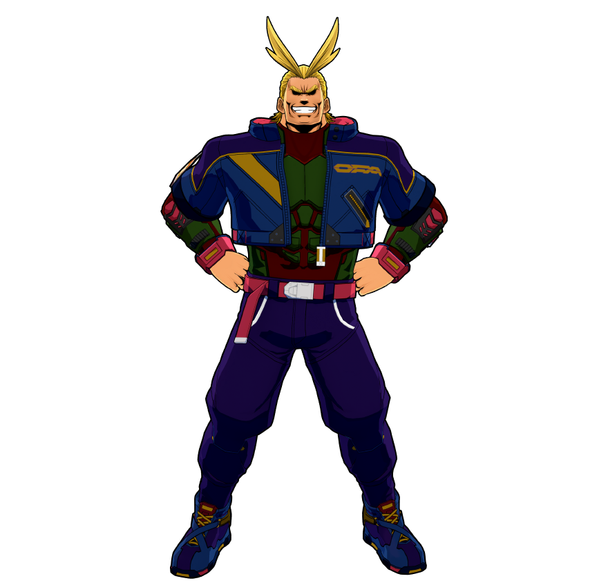 A sleek, high-tech hero suit.
No fluff. Just peak mobility for the Symbol of Peace!