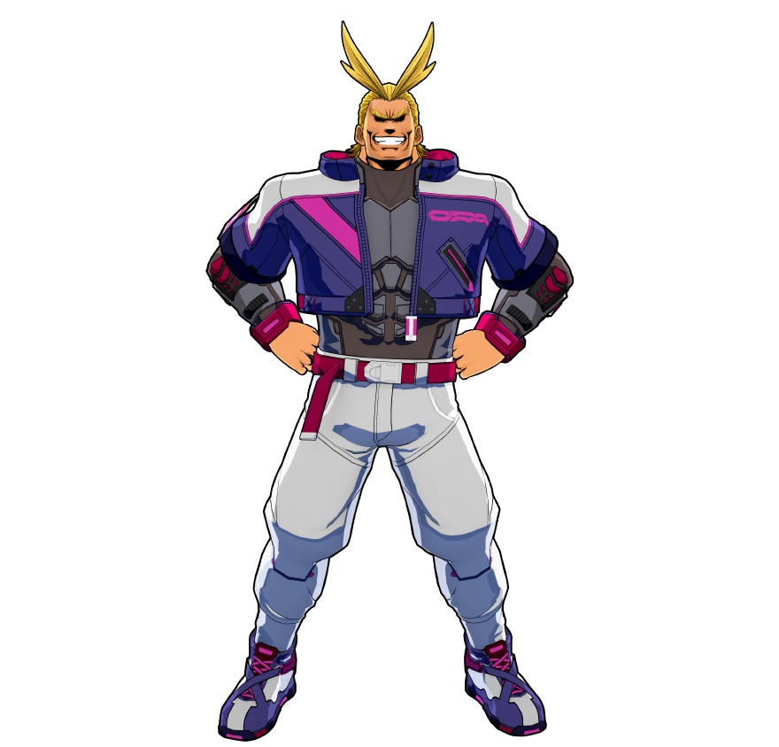 A sleek, high-tech hero suit.
No fluff. Just peak mobility for the Symbol of Peace!
