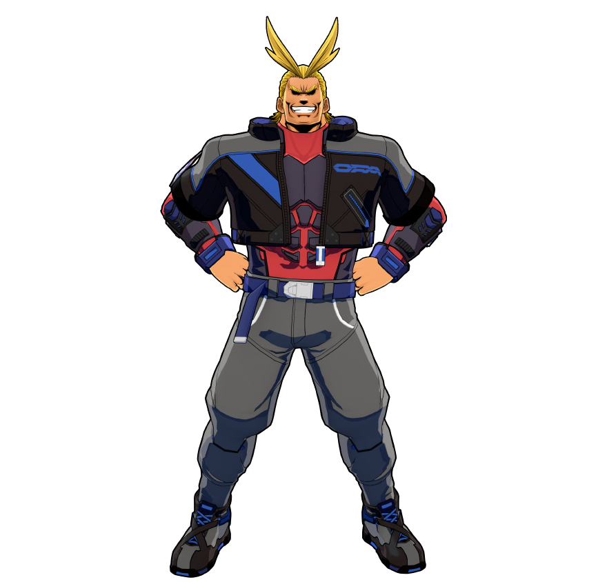 A sleek, high-tech hero suit.
No fluff. Just peak mobility for the Symbol of Peace!