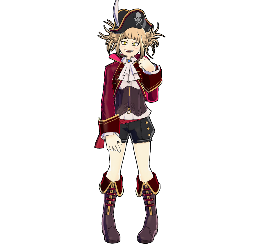 Toga's pirate-inspired outfit.