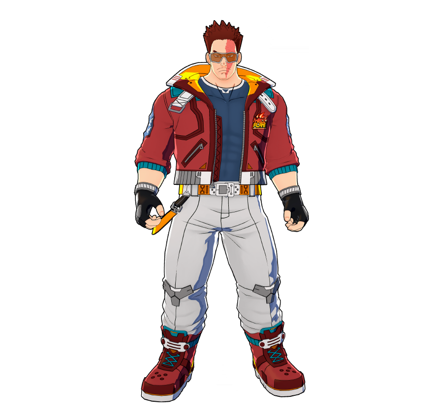 A cutting-edge costume designed with a hero concept from the near future. Heat-resistant and breathable. Perfect for intense action!