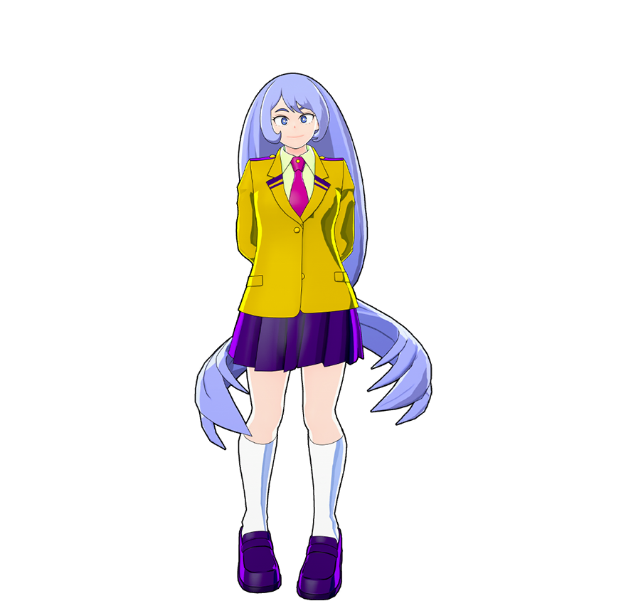 Nejire Hado's U.A. High winter uniform. Her neat appearance hints at a serious side beneath her free-spirited nature.