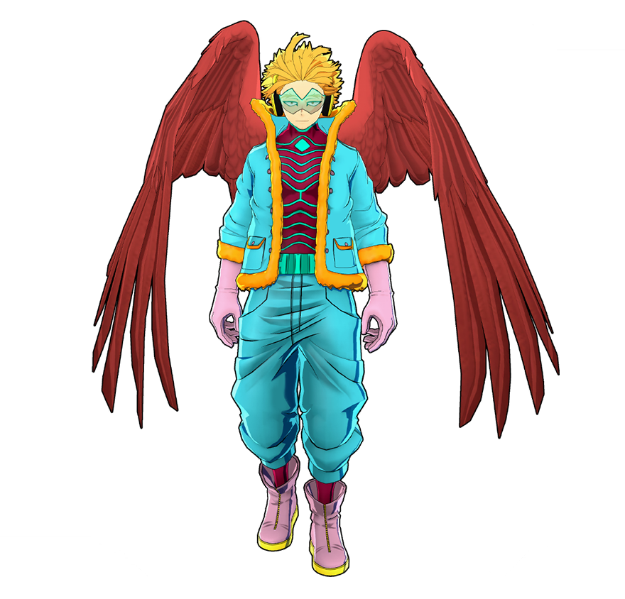 Hawks Hero Costume. It is thickly padded because his body gets cold when flying at high speeds.