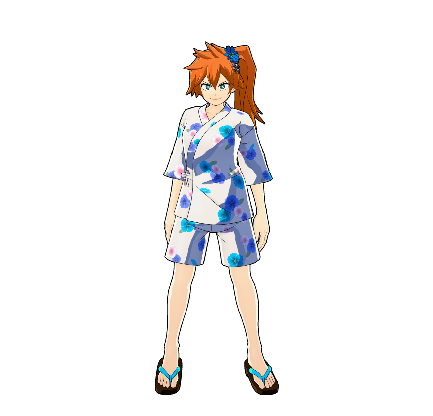 Itsuka Kendo's festival yukata. She says it's not her style—but she wears it well.