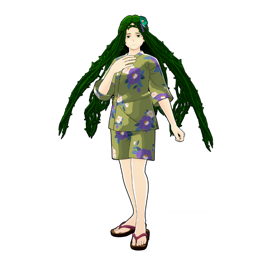 Ibara Shiozaki's festival yukata. She doesn't usually wear this kind of outfit, so she can't relax.