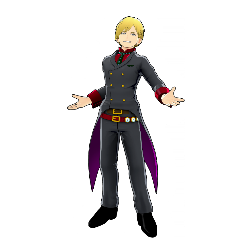 Neito Monoma's hero costume. He wears a timer on his belt to to keep track of copied Quirk durations.