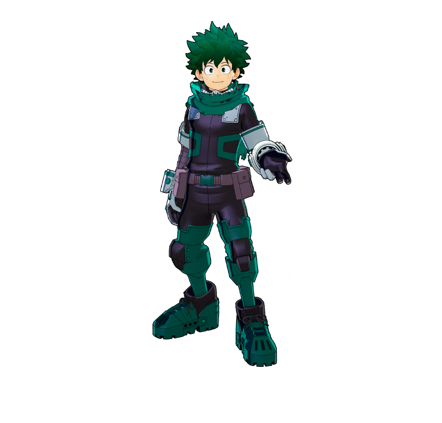 Izuku Midoriya OFA Hero Costume.
The ultimate outfit, built to support multiple Quirks.