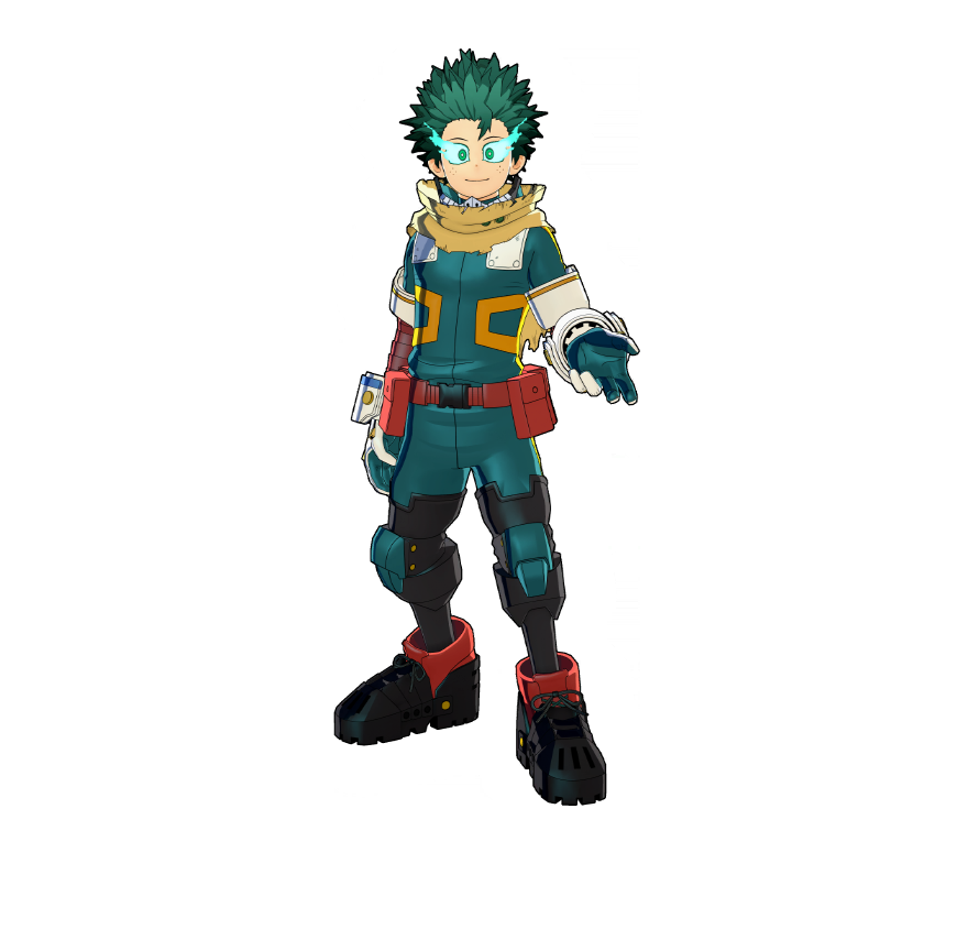 Izuku Midoriya OFA Final Battle Outfit.
He masters his anger toward the villains and leads with ideals. That's what makes a true hero!
