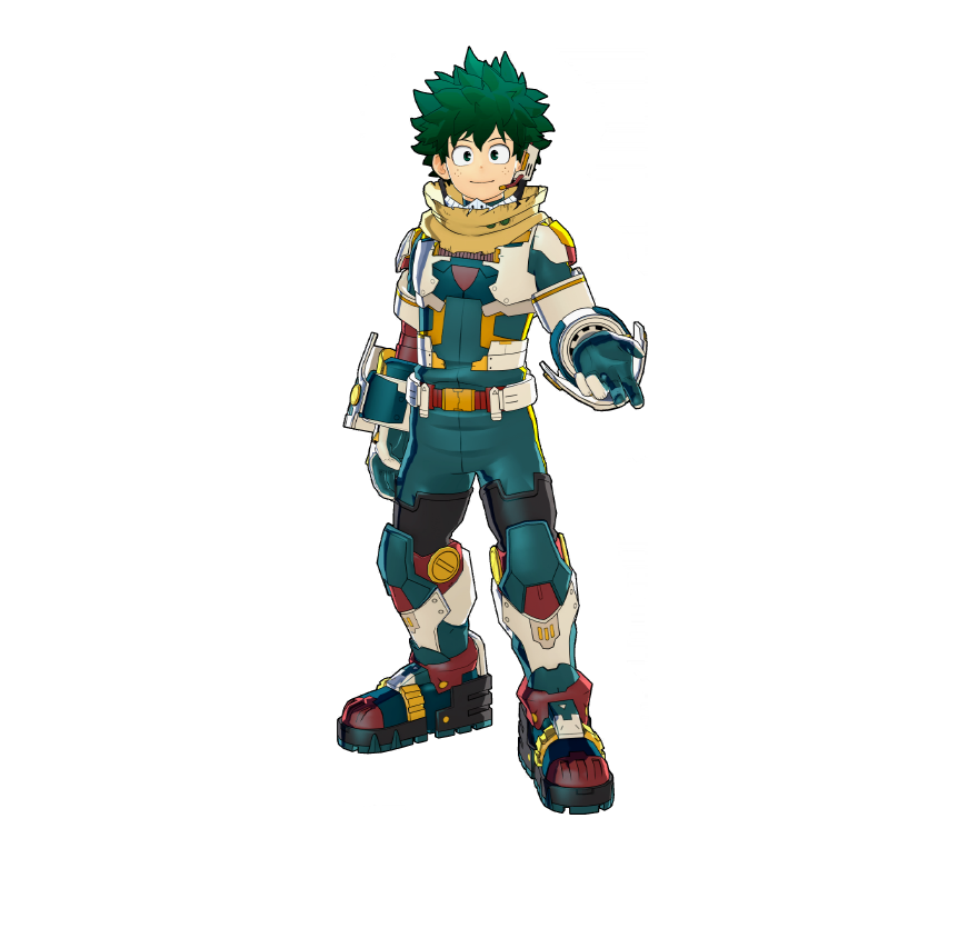 Custom gear designed to support Quirks for Izuku Midoriya OFA. A prototype built in preparation for the battles to come.
