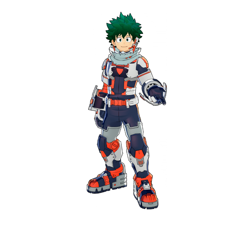 Custom gear designed to support Quirks for Izuku Midoriya OFA. A prototype built in preparation for the battles to come.