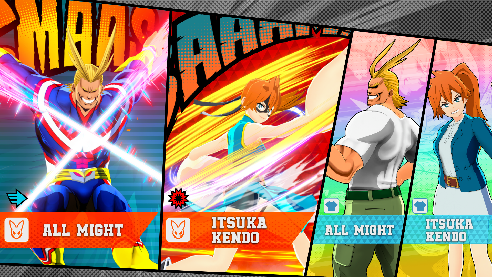 Character Roll: Original (S17) All Might and Kendo Underway!